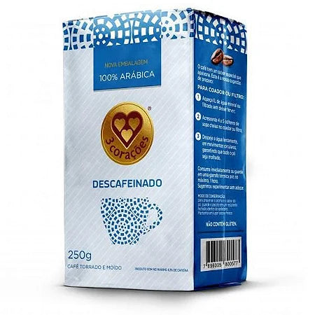 Café 3 Corações Decaffeinated Coffee 250g
