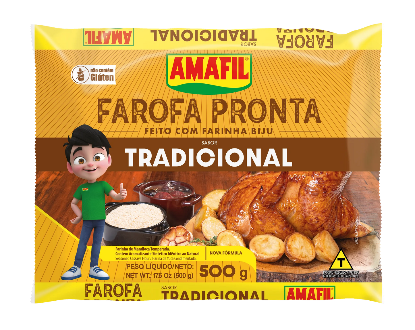 Farofa Pronta Tradicional Amafil 500g