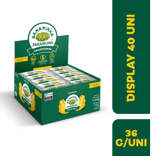 Bananinha Paraibuna Tradicional Com Açúcar Cx 24 x 36gr