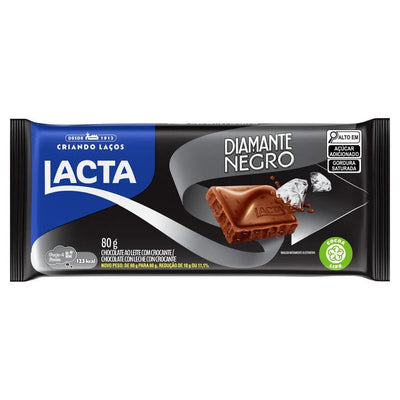 Lacta Diamante Negro Chocolate Bar, 80g