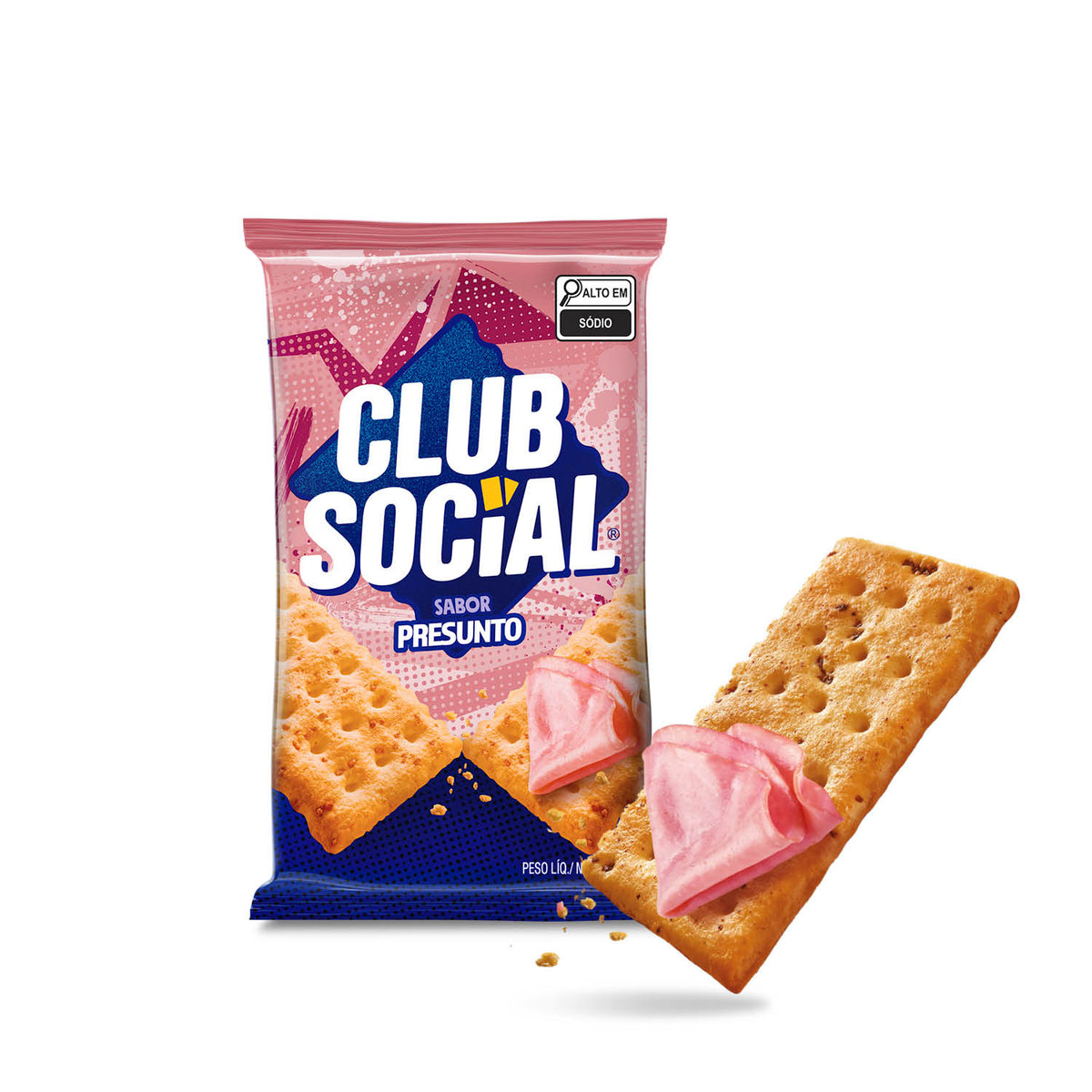 Biscoito Club Social Presunto 141g