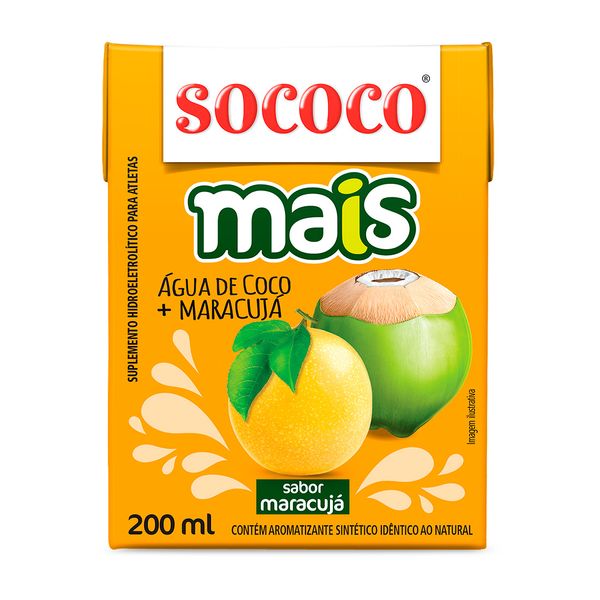 Sococo Agua de Coco com Maracuja 200ml