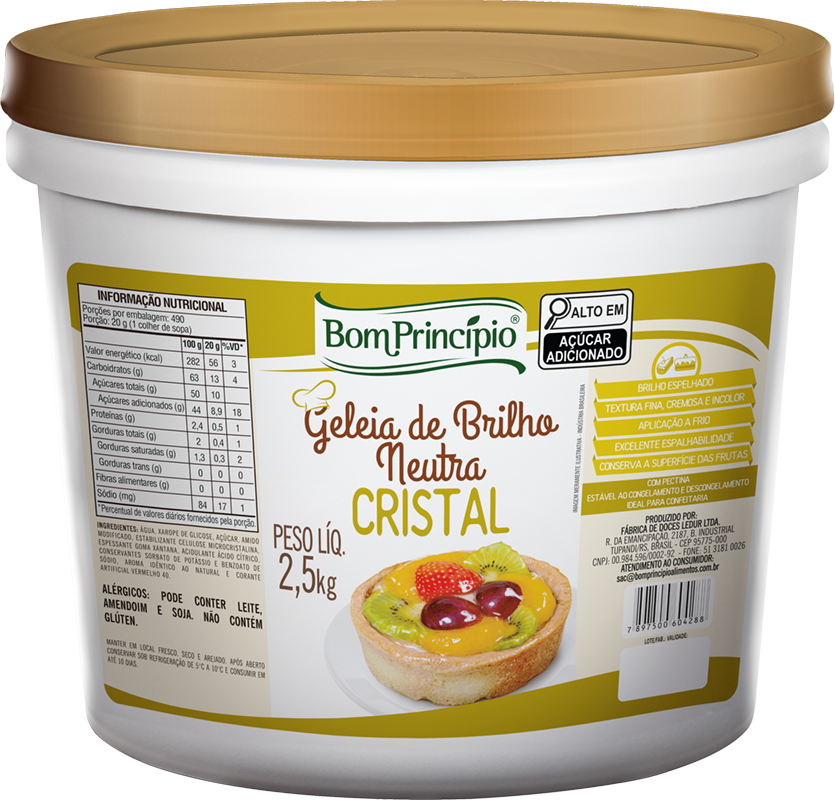 Geléia Brilho Forneável Balde - Bom Princípio Balde 2.5kg