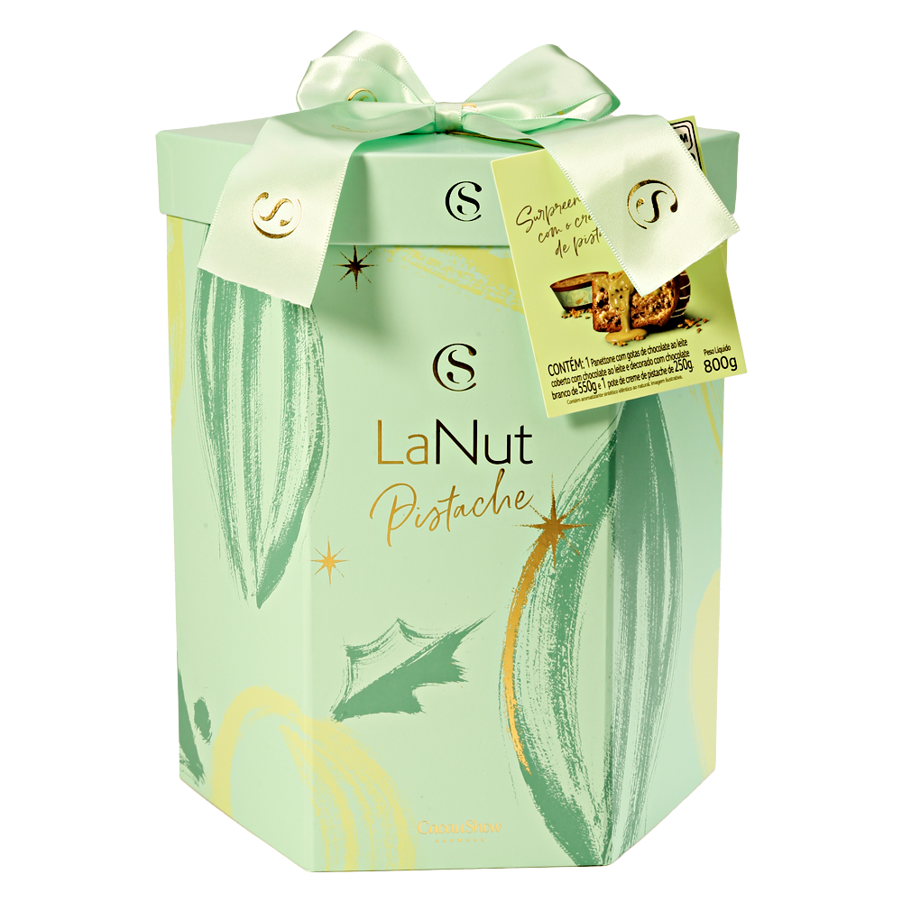 Panettone Premium Fondue Pistache Cacau Show  800g