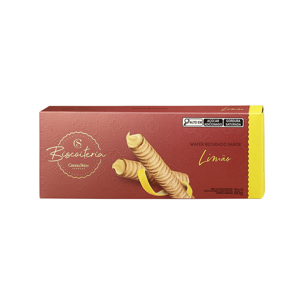 Cacau Show Lemon Wafer Cookie 80g