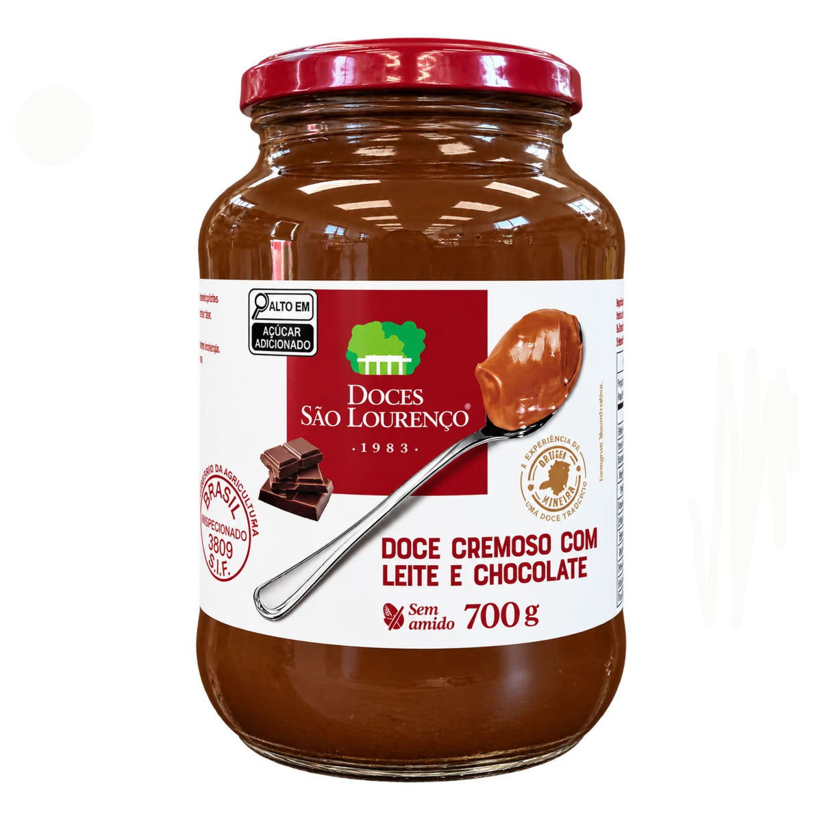 Doce de Leite C/ Leite e Chocolate São Lourenço 700g