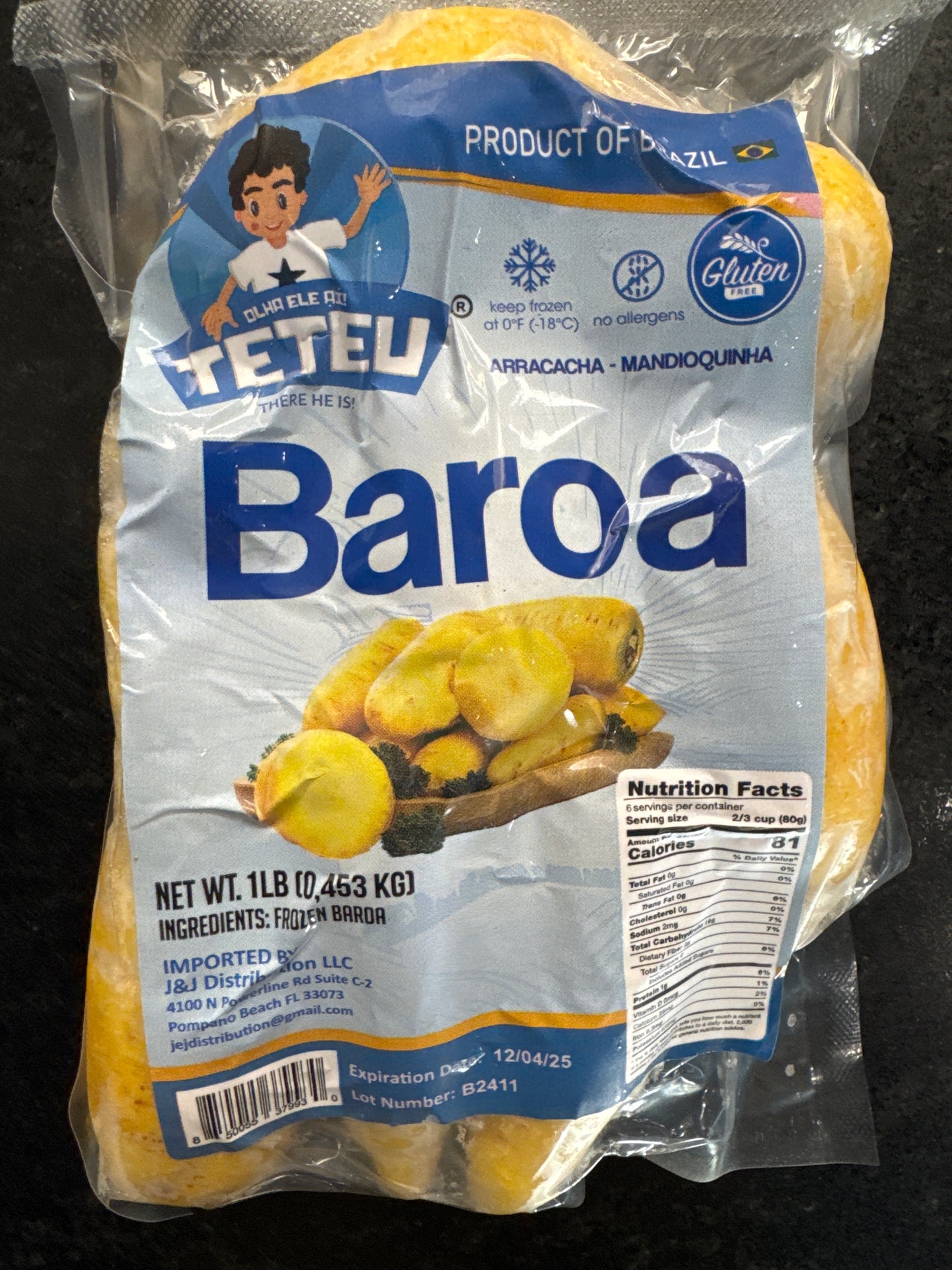 Teteu Frozen Cassava Sticks 2LBs