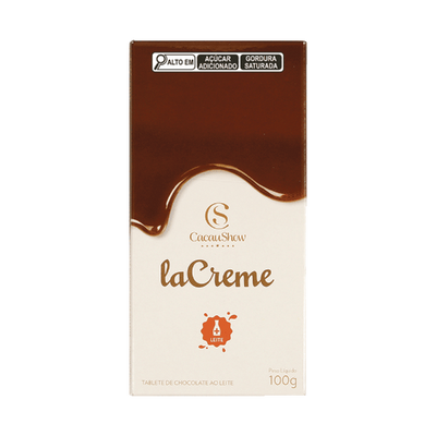 Tablete Lacreme ao Leite Cacau Show 100g