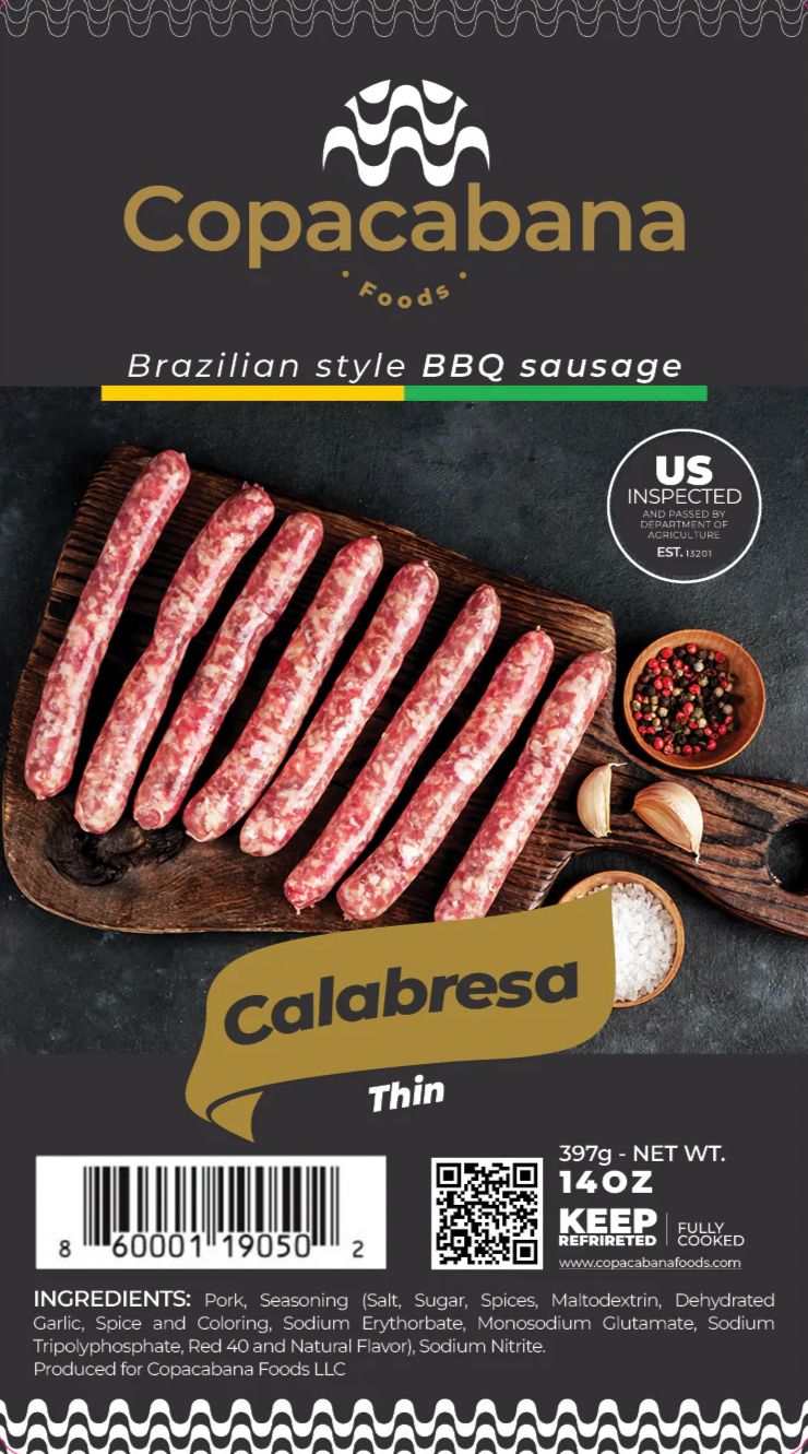 Copacabana Thin Calabrian Sausage 1LB