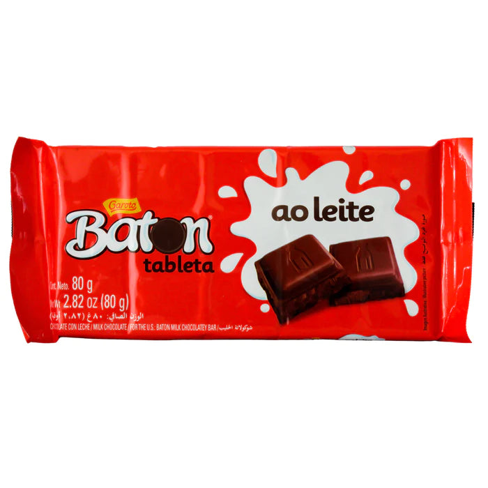 Garoto Milk Chocolate Bar Baton 80g