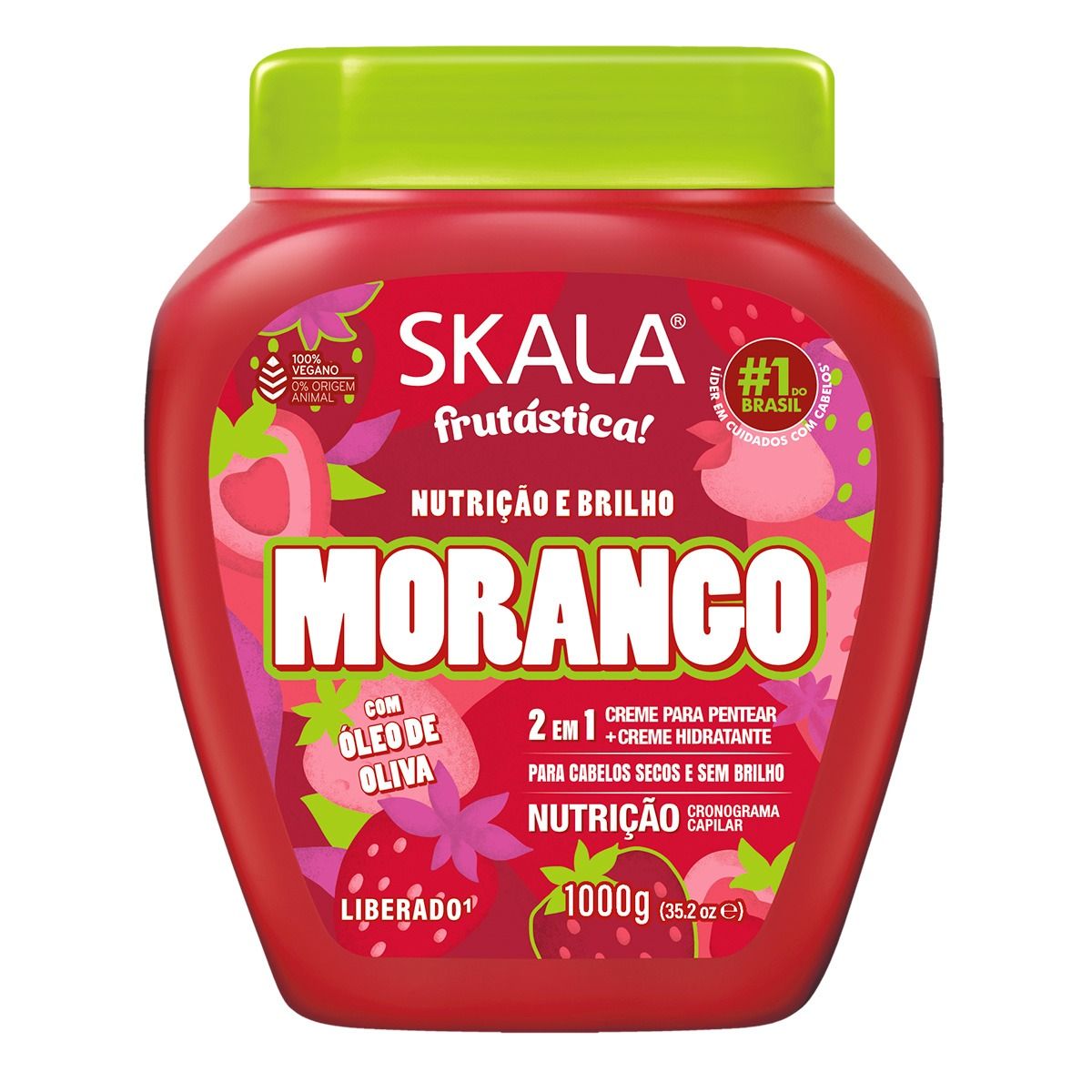 Creme de Tratamento 2 em 1 Morango Skala - 1 kg