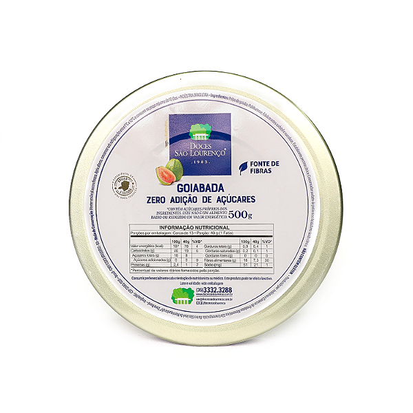 Goiabada Zero Açúcar São Lourenço 500g
