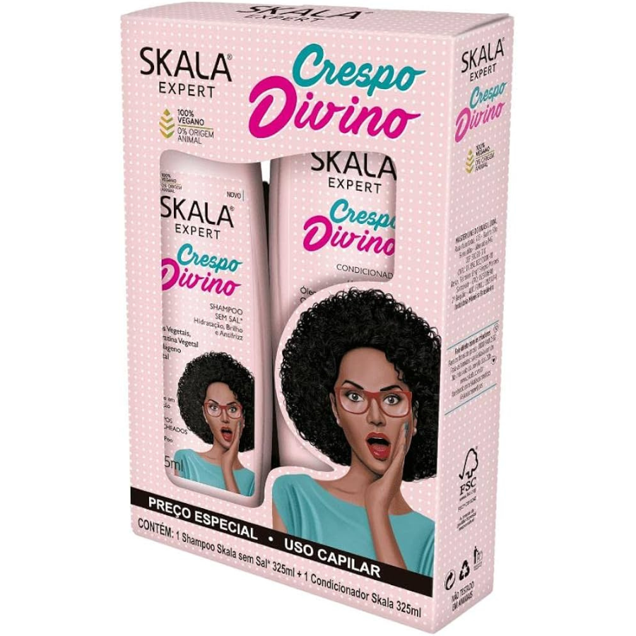 Kit Shampoo & Condicionador Skala Crespo Divino (2x325ml)