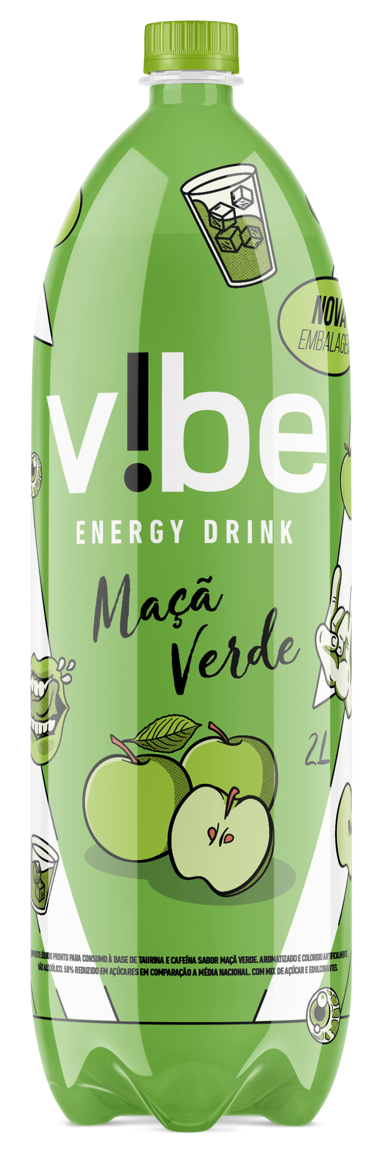 Vibe Energy Drink – Green Apple, 2L