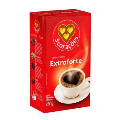 Café 3 Corações Extra Forte Vácuo  250g - BR Emporio