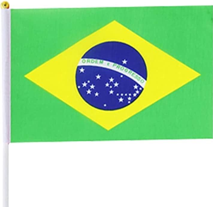 Bandeira Brasileira de Mao 21x14cm - BR Emporio