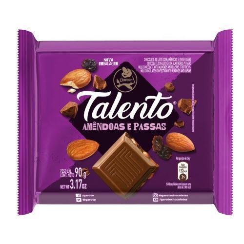 Talento Amêndoa com Passas Garoto 85g - BR Emporio