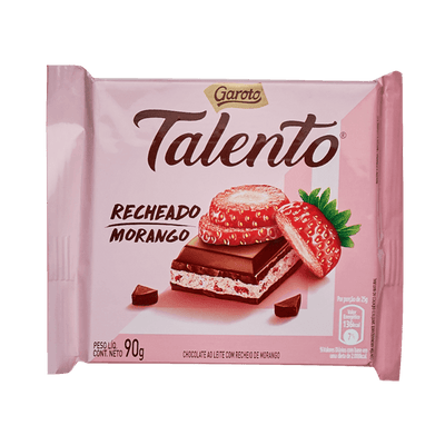 Talento Recheio Morango Garoto 90g - BR Emporio
