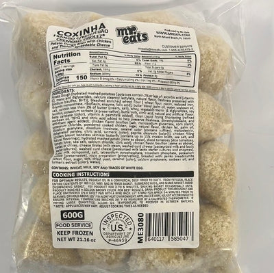 Coxinha de Frango C/Req Tiroles Mr Eats festa (para fritar) 600g  (ME3080) - BR Emporio